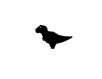 cute dino silhouette - t rex