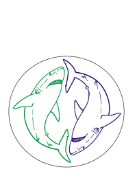 Great White Shark yinyang