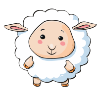 cartoon lamb - separate