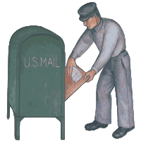 Postal Box and Mail Carrier