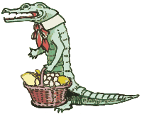 Alligator with a Basket