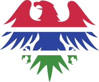 Gambian flag eagle emblem
