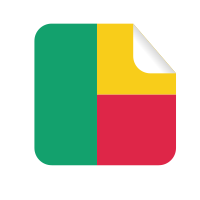 Benin flag sticker