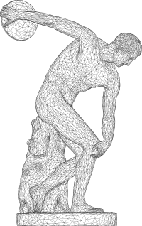 Discobolus 3D Wireframe