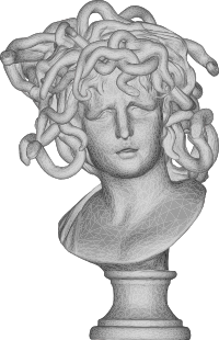 Medusa Head Bust 3D