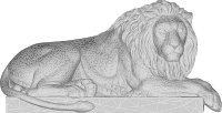 Recumbent Lion 3D