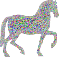 Horse 3D Colorful