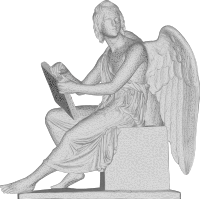 Angel And Stone Tablet 3D