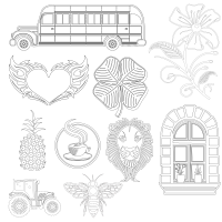 Colouring designs outline
