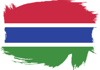 Gambia painted flag