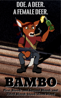 Bambo: First Blood: and Second Blood: and Third Blood: blood blood blood—Cinematic Background Version