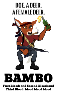 Bambo: First Blood: and Second Blood: and Third Blood: blood blood blood—Transparent Background Version