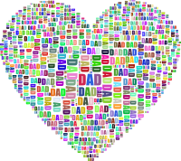 Dad Heart Colorful