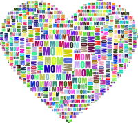 Mom Heart Colorful