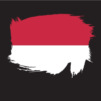 Painted flag of Indonesia