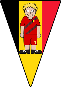 Pennant Soccerplayer Belgium 2021