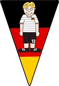 Pennant Soccerplayer Germany 2021