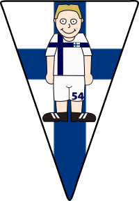 Pennant Soccerplayer Finnland 2021