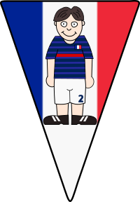 Pennant Soccerplayer France 2021