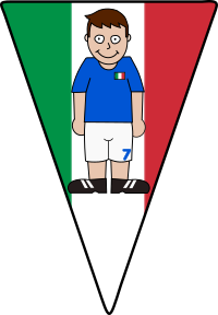 Pennant Soccerplayer Italy 2021