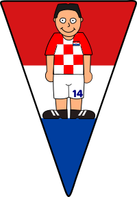 Pennant Soccerplayer Croatia 2021