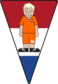Pennant Soccerplayer Netherlands 2021