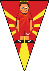 Pennant Soccerplayer Northern Macedonia 2021