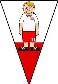 Pennant Soccerplayer Poland 2021