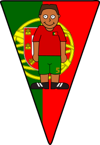 Pennant Soccerplayer Portugal 2021