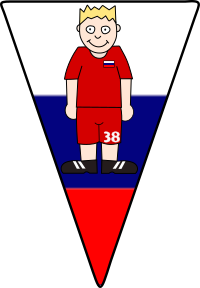 Pennant Soccerplayer Russia 2021