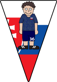 Pennant Soccerplayer Slovakia 2021