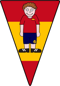 Pennant Soccerplayer Spain 2021