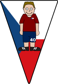 Pennant Soccerplayer Czech republic 2021