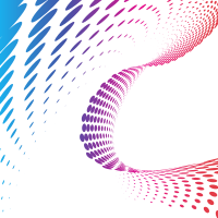 Halftone swirl pattern shape