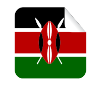 Kenyan flag square sticker