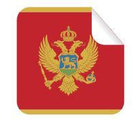 Montenegro flag square sticker