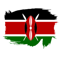 Painted flag of Kenya
