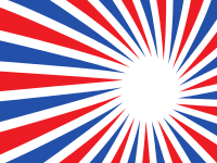 Radial beams background red and blue