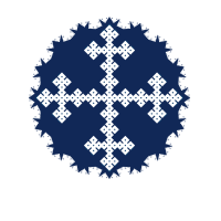 Religious cross blue symbol
