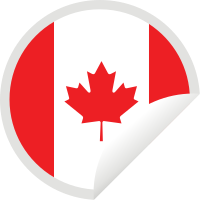 Canadian flag sticker