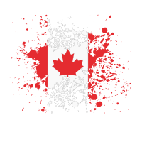 Canada Flag Splatter - Transparent Remix