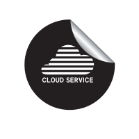 Cloud service sticker logo