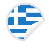 Greek flag peeling sticker