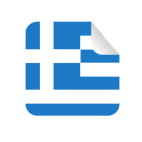 Greek flag square sticker