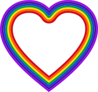 Rainbow Heart Frame