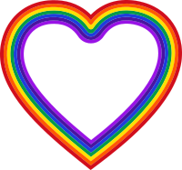 Rainbow Heart Frame 2
