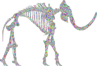Mammoth Skeleton 3D Colorful