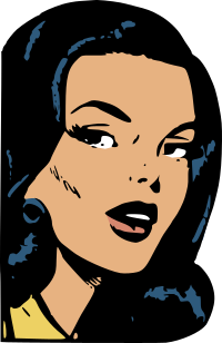 Retro woman close-up