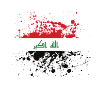 Iraq flag ink splash