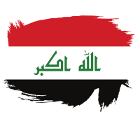 Painted flag of Iraq